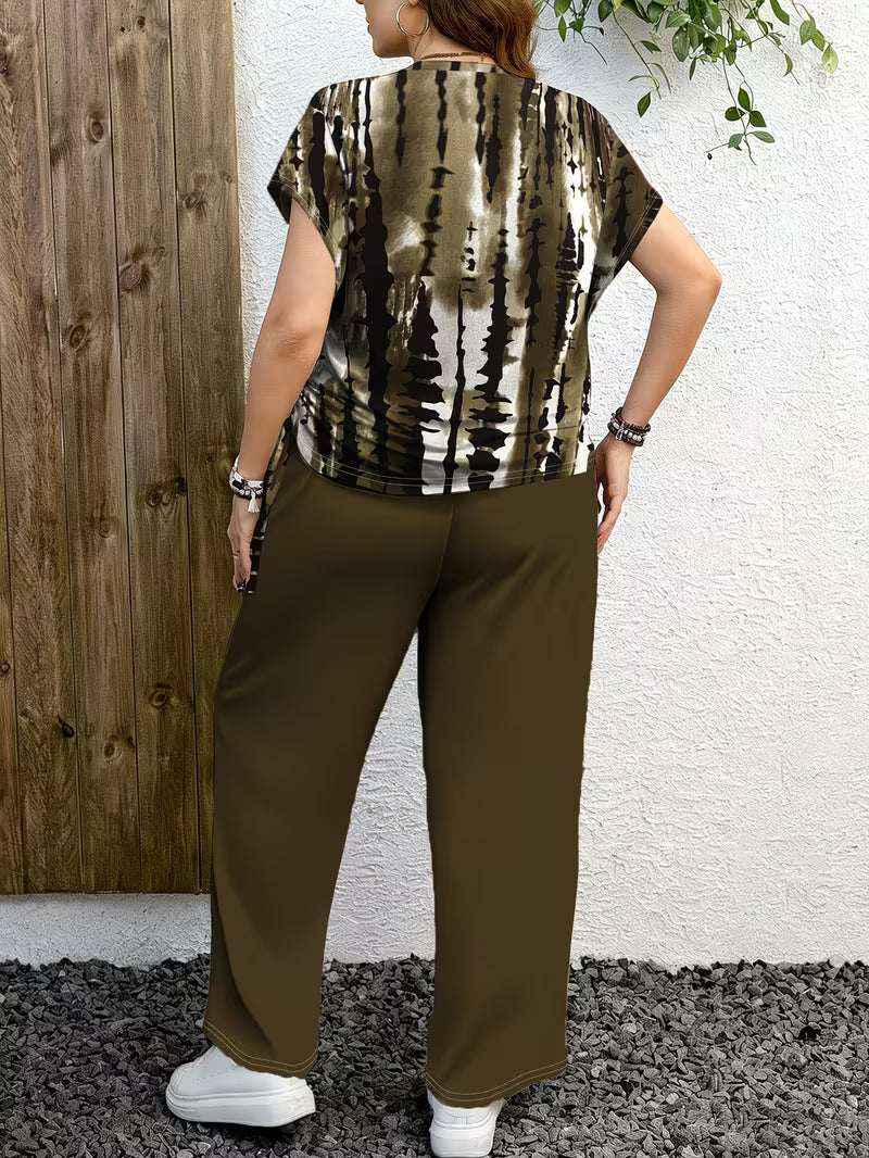 New Trend Co-Ord Set – Casual Tee & Printed Pants
