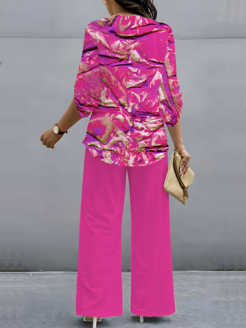 Premium Floral Two-Piece Set for Women