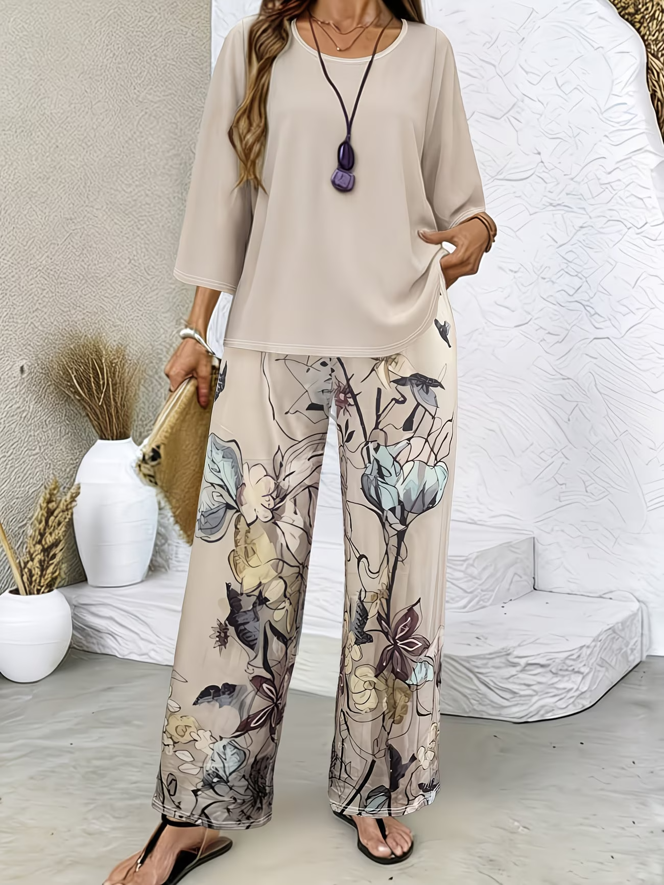 Urban Grace V-Neck Workwear Co-Ord