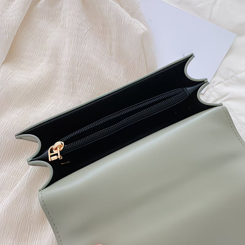 Trendy PU Leather Crossbody Bag – Lightweight Square Design with Spacious Interior