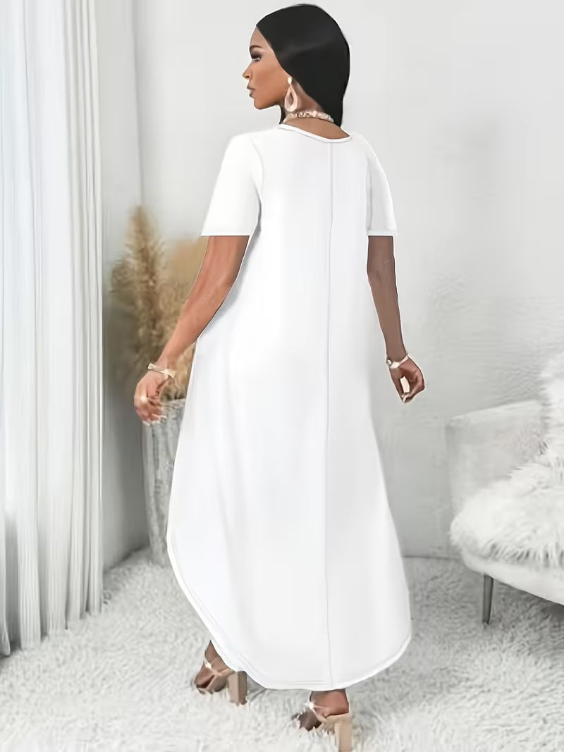Plus Size Irregular Hem Dress Top