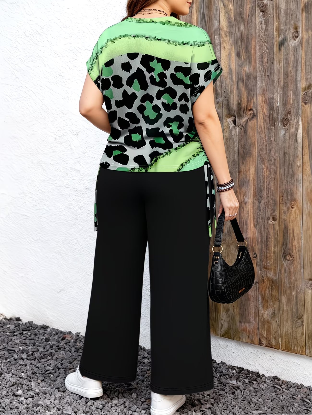 Plus Size Floral Print Co-Ord Set β Casual T-Shirt & Pants 2-Piece Summer Outfit
