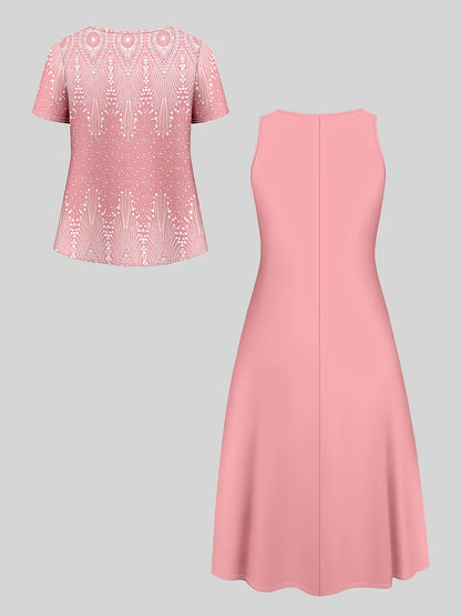 Ethnic Fusion Jacket & Skirt Set – Spring Autumn Comfort Wear