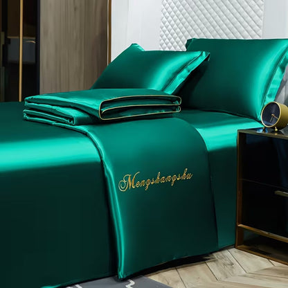 Luxury Solid Color Embroidered Comforter Set – Ultra Soft Breathable Cooling Bedding