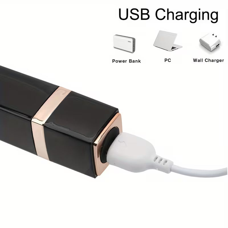 Luxury Mini Lipstick Massager for Women – USB Rechargeable Waterproof Personal Wellness Device (95mm)