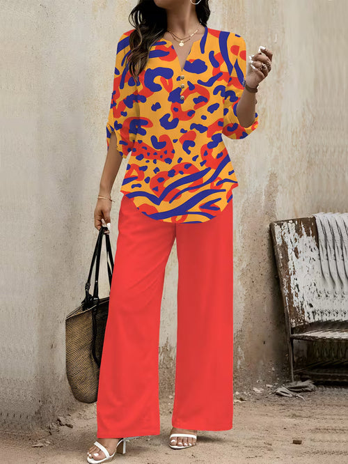 Premium Floral Two-Piece Set for Women