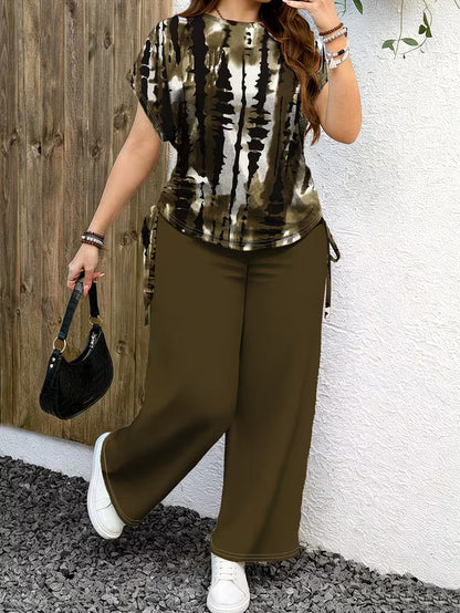 New Trend Co-Ord Set – Casual Tee & Printed Pants
