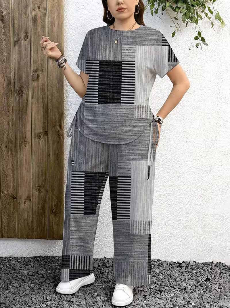 New Trend Co-Ord Set – Casual Tee & Printed Pants