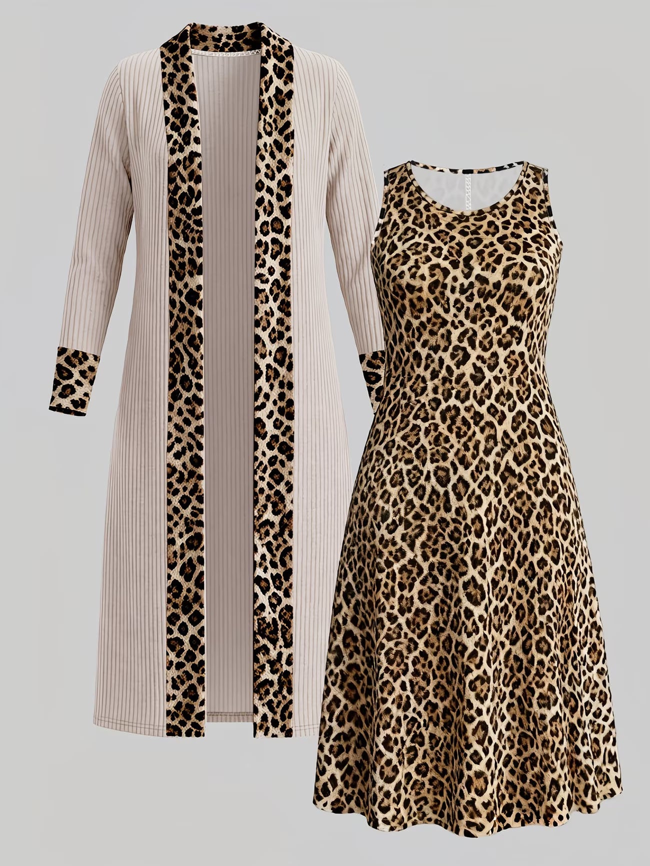 Floral Breeze Layered Dress Set with Jacket