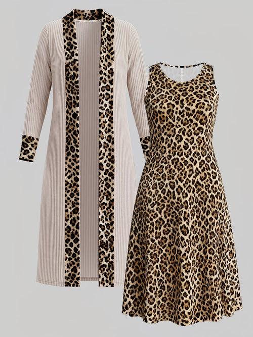 Floral Breeze Layered Dress Set with Jacket