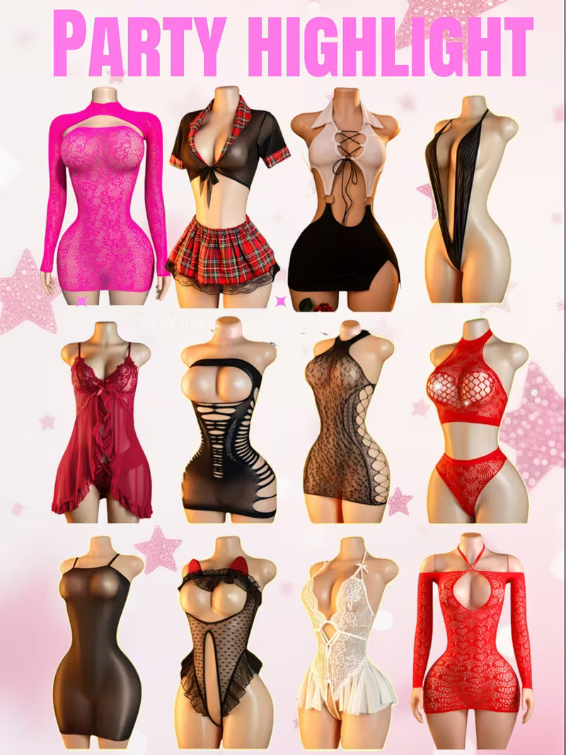 Elegant Lace & Fishnet Bodysuit Set