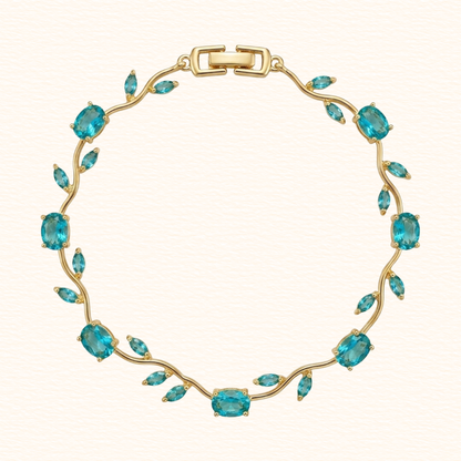 Aqua Blue Tulip Bracelet