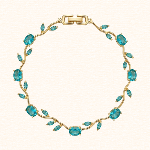 Aqua Blue Tulip Bracelet