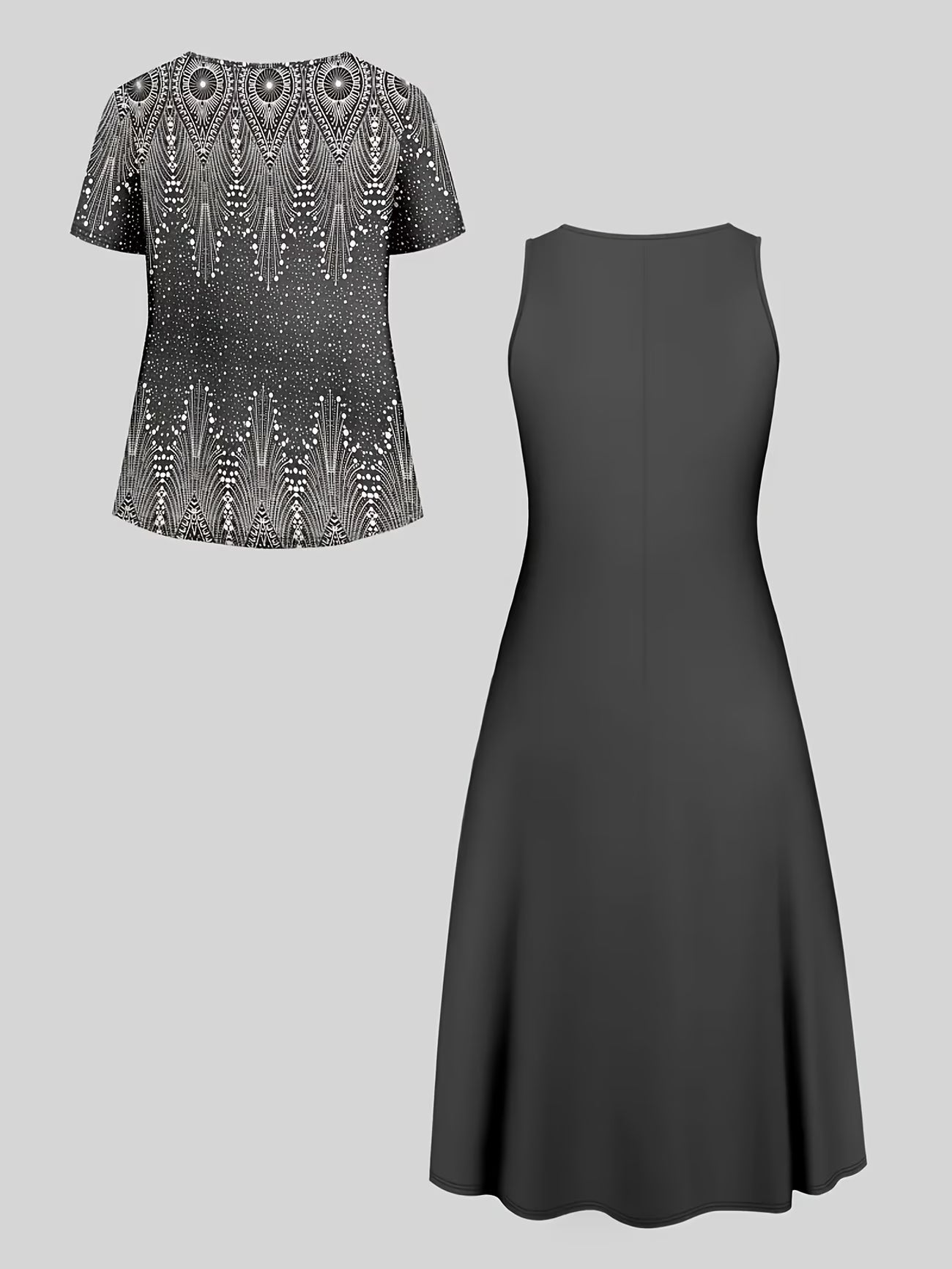 Ethnic Fusion Jacket & Skirt Set – Spring Autumn Comfort Wear
