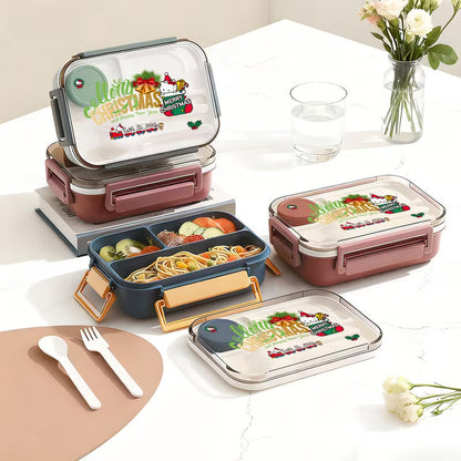 Portable 3-Layer Stainless Steel Lunch Box