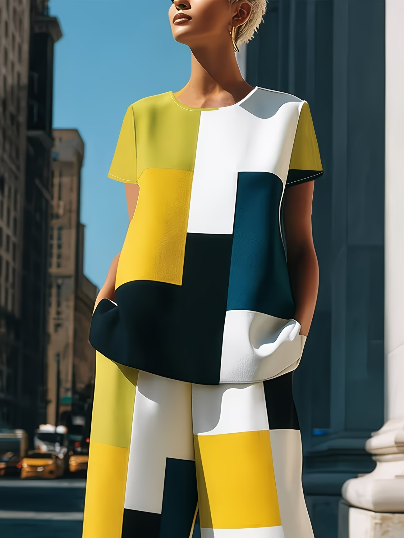 Urban Grace V-Neck Workwear Co-Ord