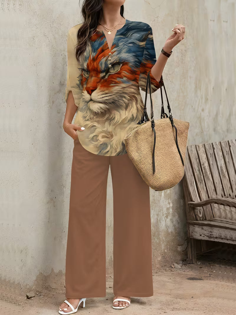 Premium Floral Two-Piece Set for Women