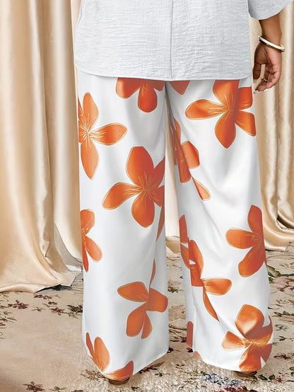 Timeless Parisian Style Plus Size Printed Casual Outfit