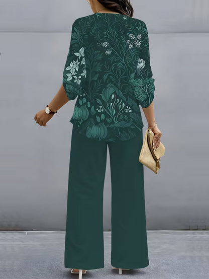Premium Floral Two-Piece Set for Women