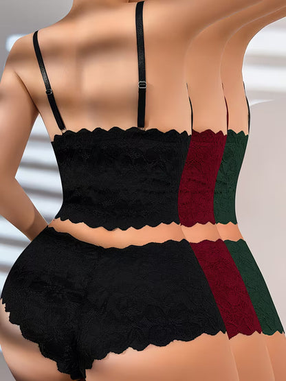 Luxury French Lace Lingerie Set (8PCS)