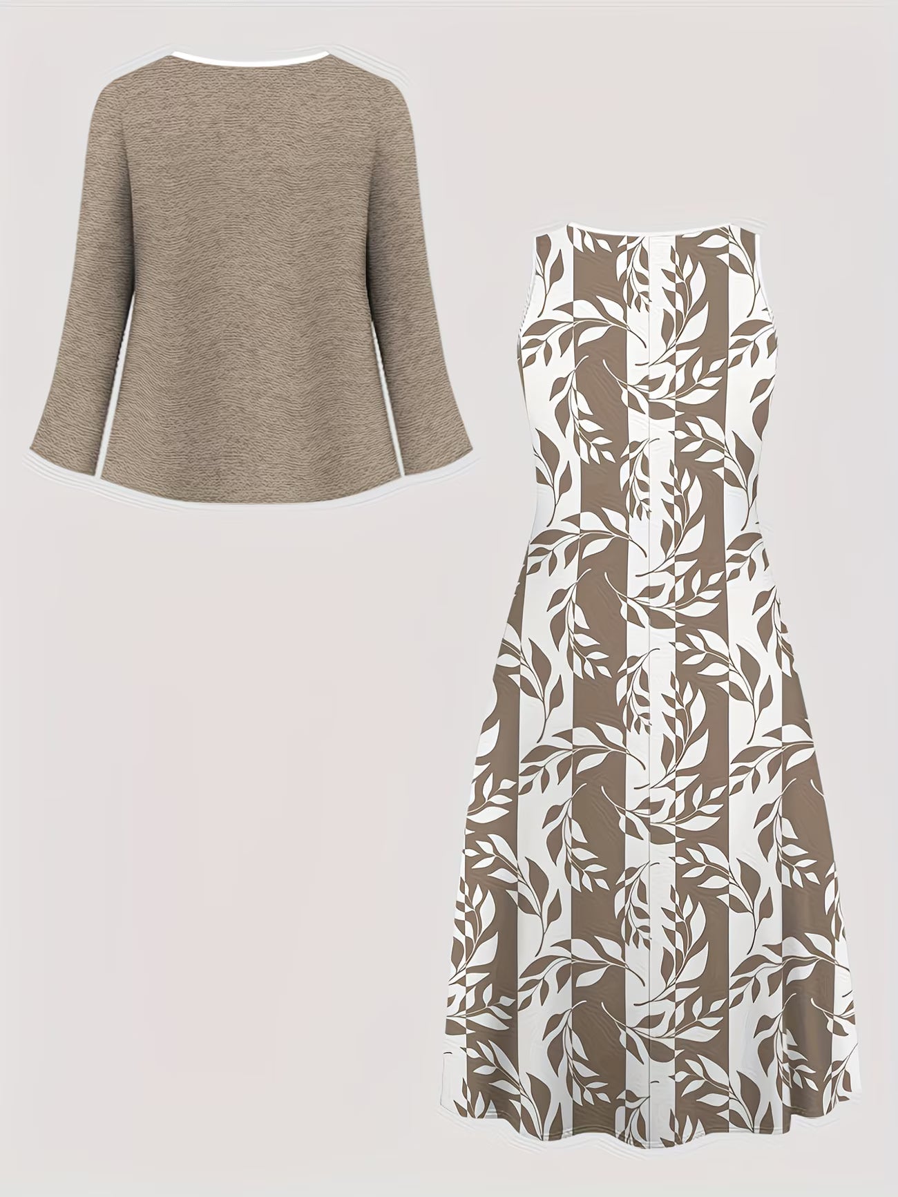 Floral Breeze Layered Dress Set with Jacket