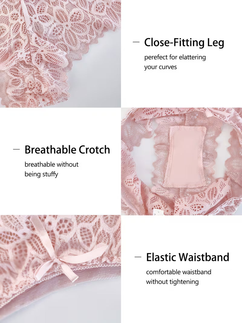 Luxury French Lace Lingerie Set (8PCS)