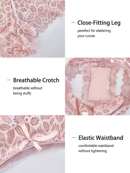 Luxury French Lace Lingerie Set (8PCS)