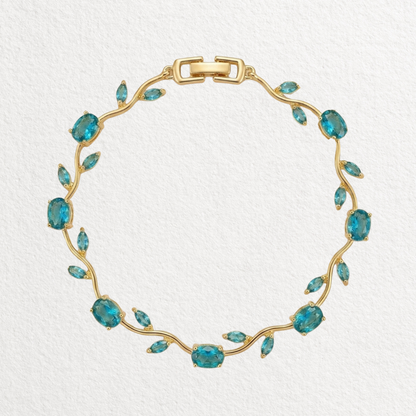 Aqua Blue Tulip Bracelet