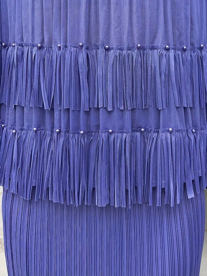 Effortless Style Plus Size Ruffle Tassel Skirt Co-Ord Set