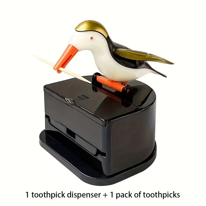Cute Woodpecker Automatic Toothpick Dispenser