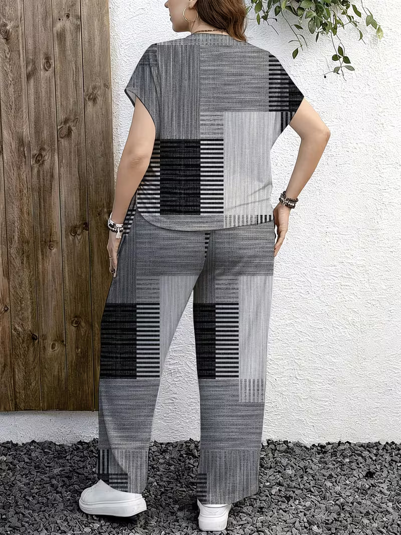 New Trend Co-Ord Set – Casual Tee & Printed Pants