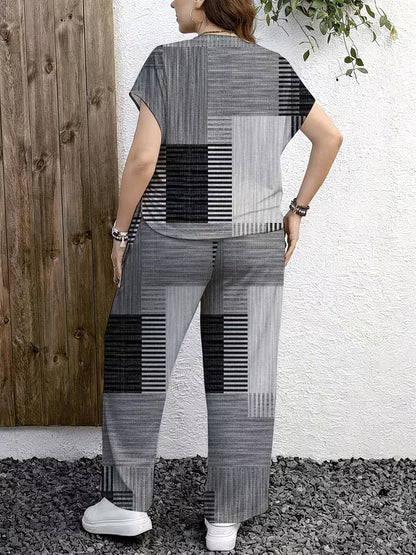 New Trend Co-Ord Set – Casual Tee & Printed Pants
