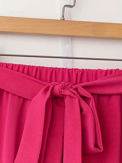 Paisley Elegance V-Neck Pleated Co-Ord Set