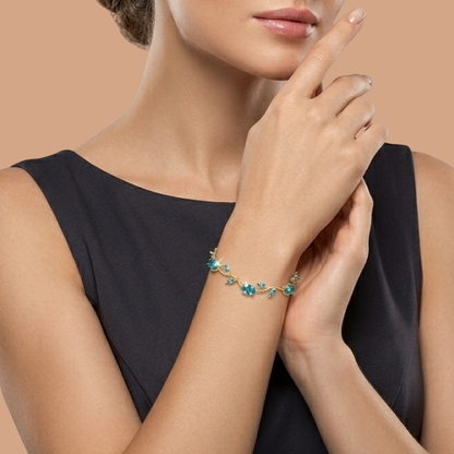 Aqua Blue Tulip Bracelet