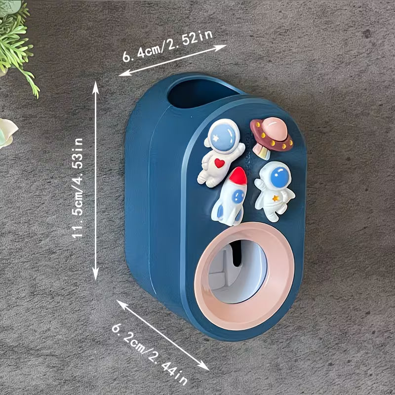 Automatic Toothpaste Squeezer with Cute Cartoon Holder