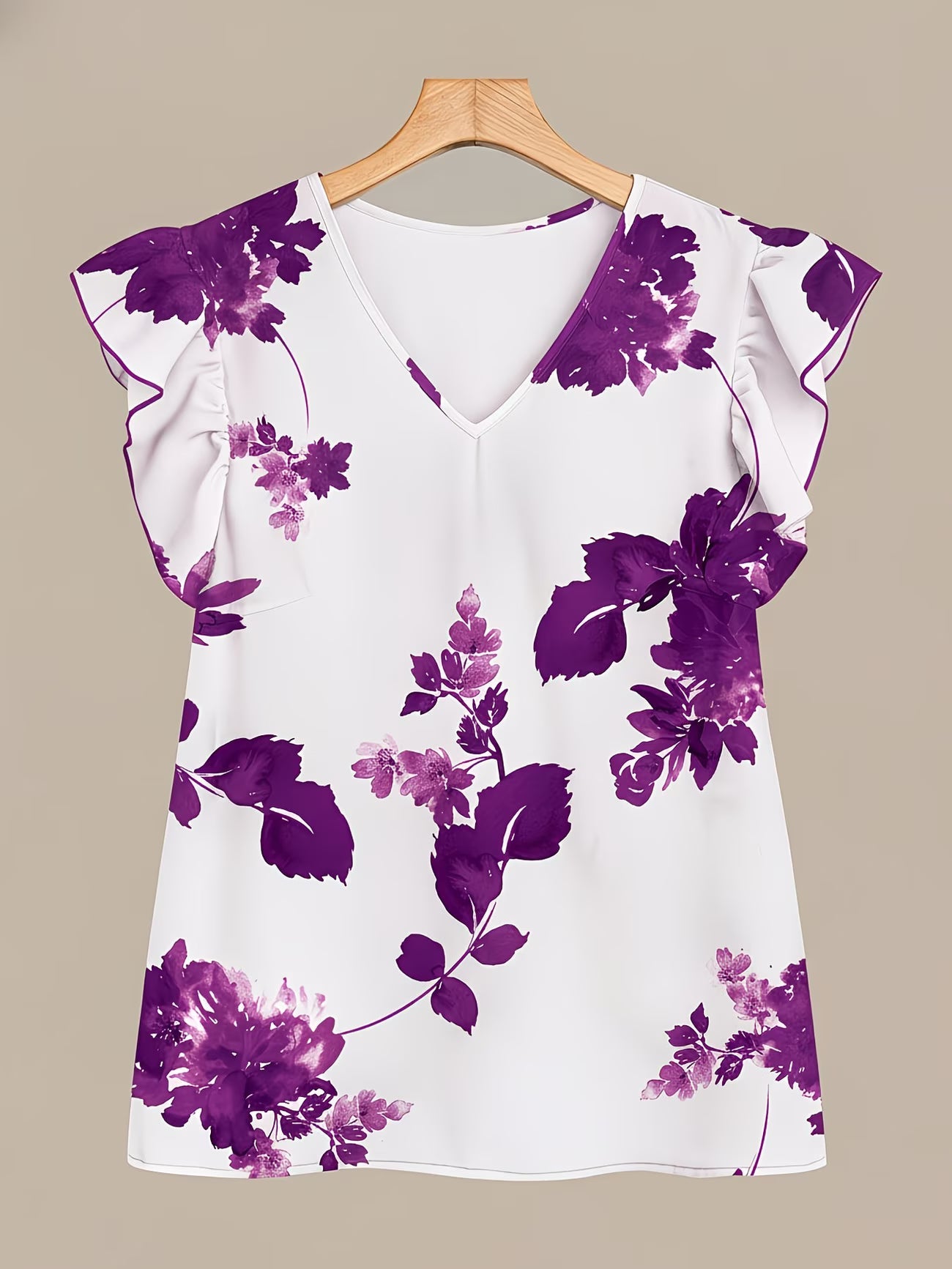 Paisley Elegance V-Neck Pleated Co-Ord Set