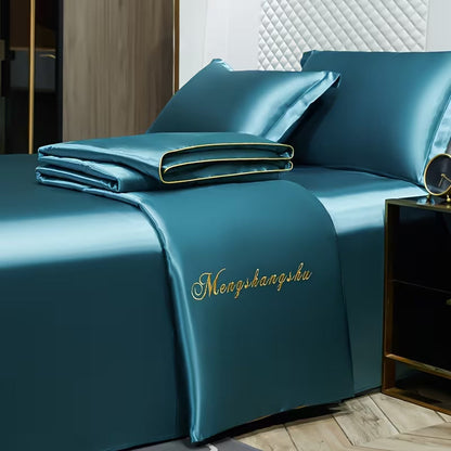 Luxury Solid Color Embroidered Comforter Set – Ultra Soft Breathable Cooling Bedding