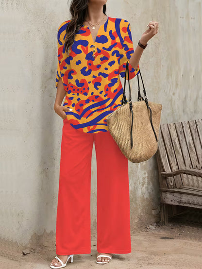Premium Floral Two-Piece Set for Women