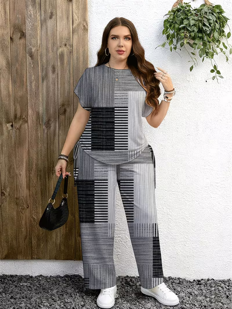 New Trend Co-Ord Set – Casual Tee & Printed Pants