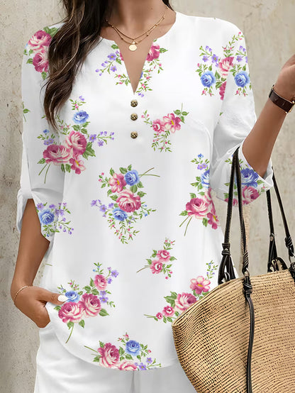Premium Floral Two-Piece Set for Women