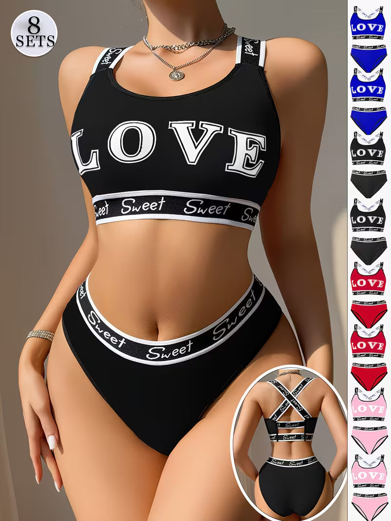 Luxury French Lace Lingerie Set (8PCS)