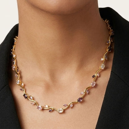 Blush Bloom Pink-Purple Tulip Necklace