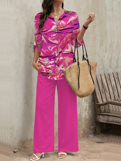 Premium Floral Two-Piece Set for Women