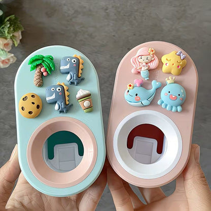 Automatic Toothpaste Squeezer with Cute Cartoon Holder