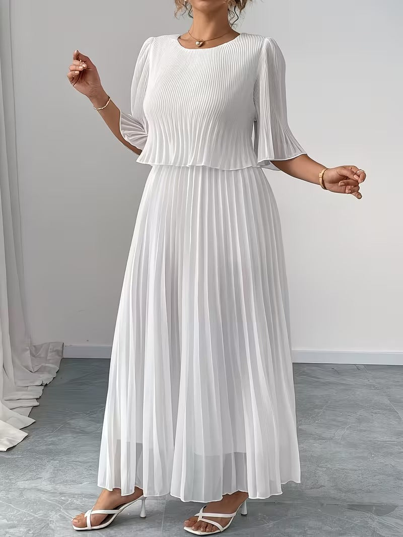 Effortless Style Plus Size Ruffle Dress for Elegant Occasions