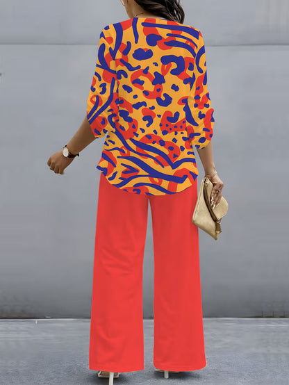 Premium Floral Two-Piece Set for Women