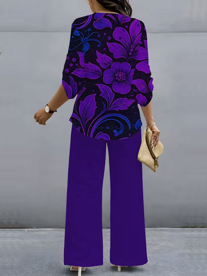 Premium Floral Two-Piece Set for Women