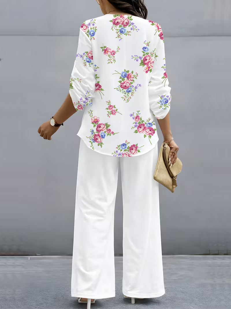 Premium Floral Two-Piece Set for Women