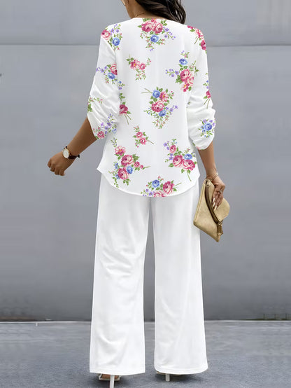 Premium Floral Two-Piece Set for Women