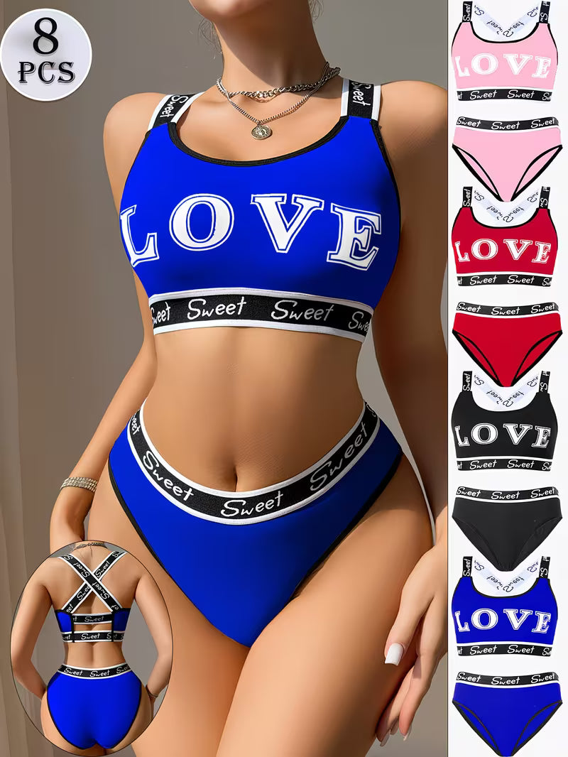 Luxury French Lace Lingerie Set (8PCS)